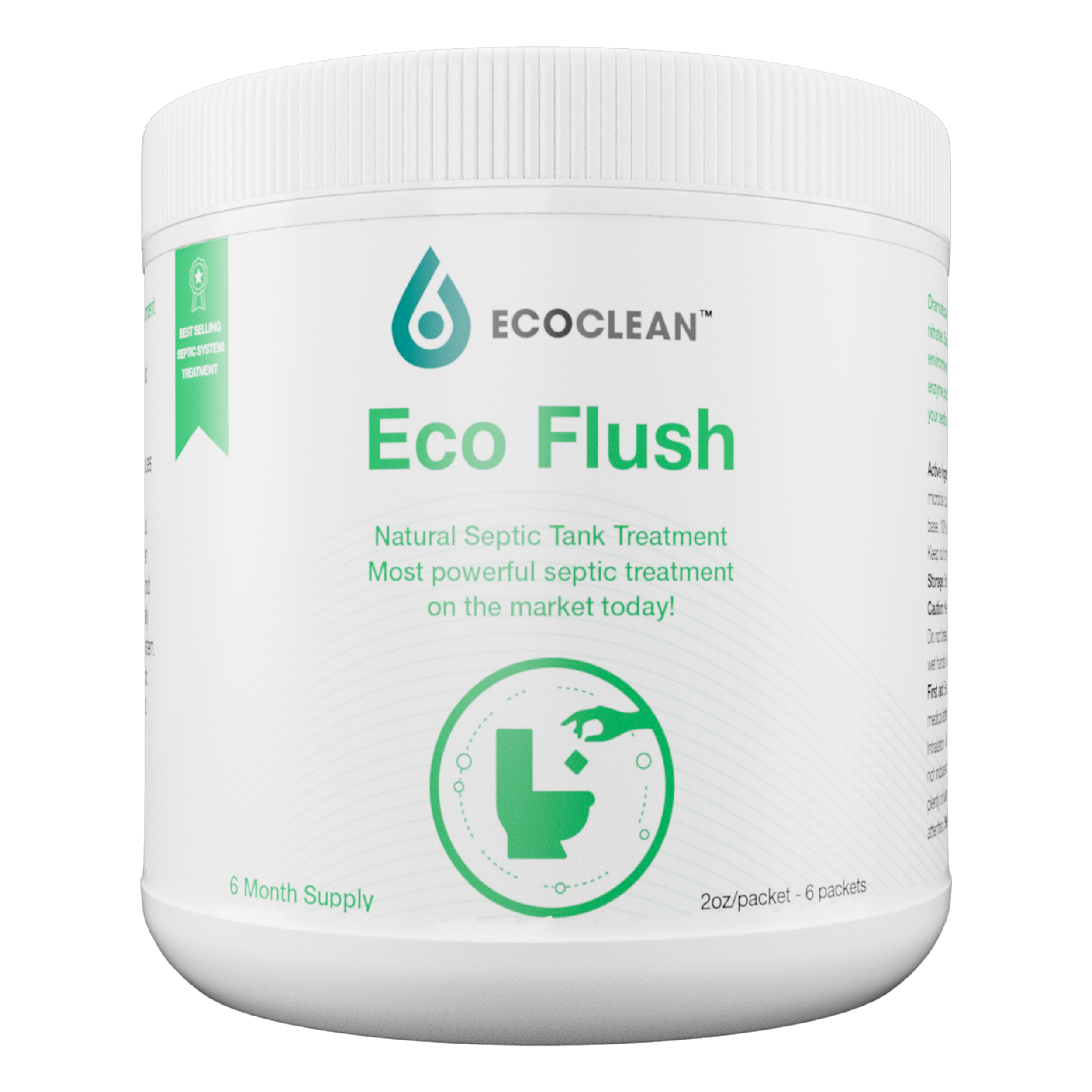 Ecoflush 益生菌疏通马桶，满水槽 – 每盒 6 包