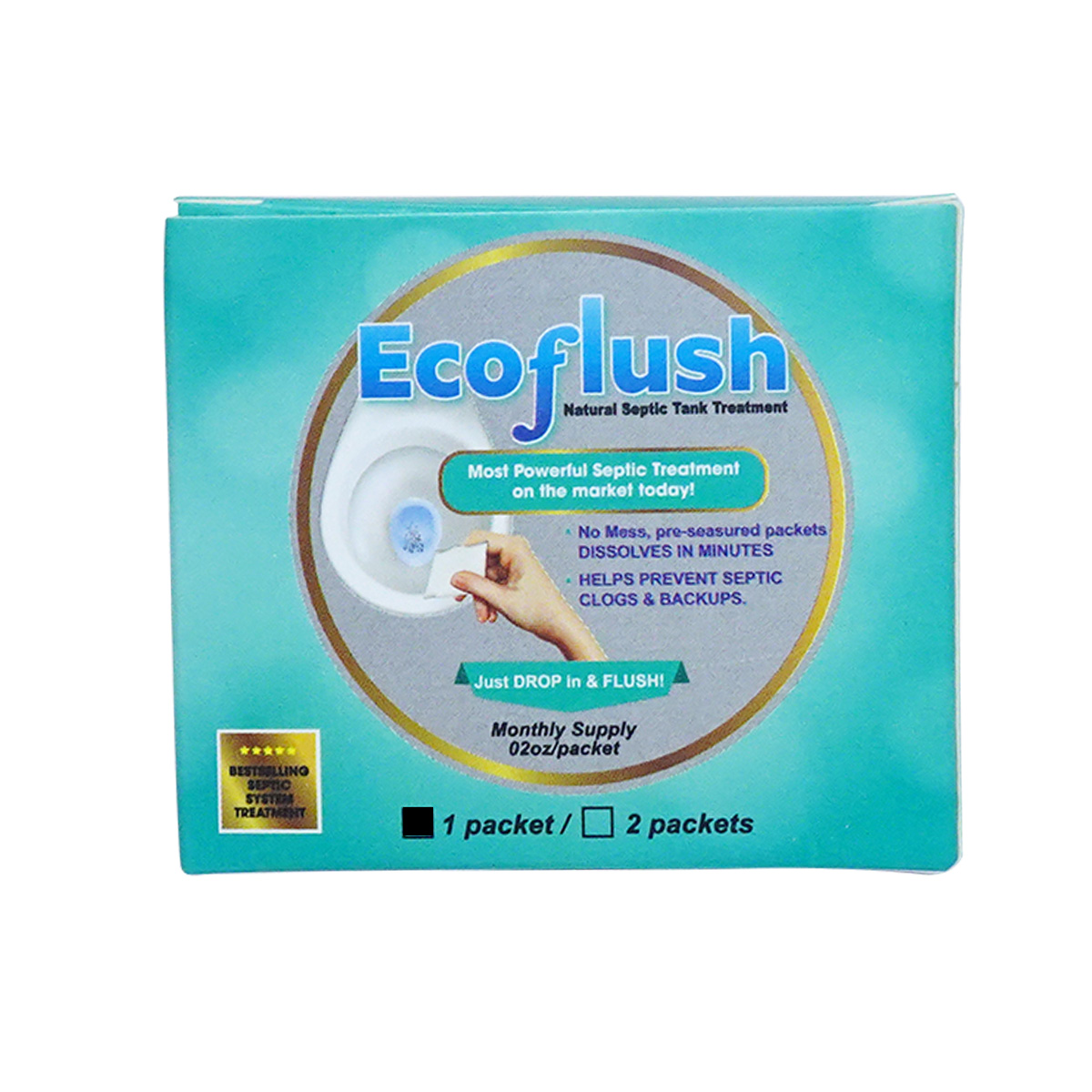 EcoFlush – Microbiology Unclog Septic Tanks – Box of 1 pack