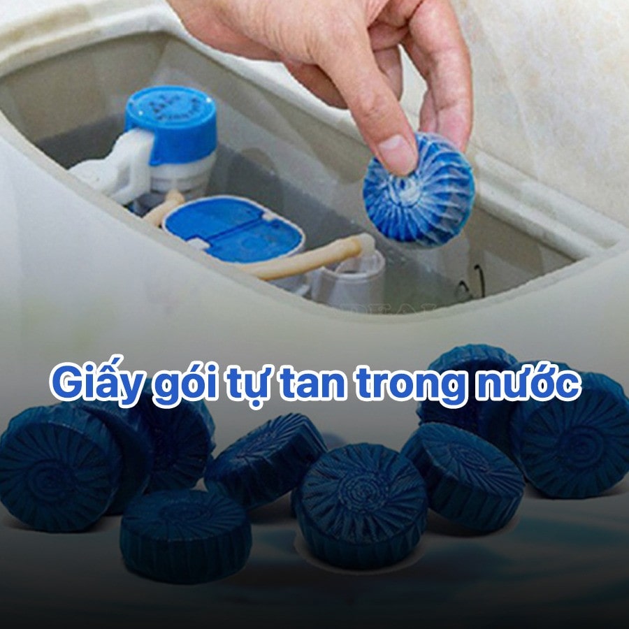 Hộp 10V Eco Toilet Tab – Viên Thả Làm Sạch, Khử Mùi Bồn Cầu