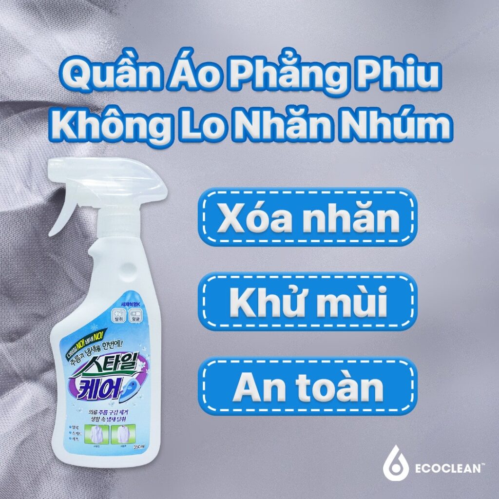 Xịt Xóa Nhăn Trên Áo Quần Fabric Softener