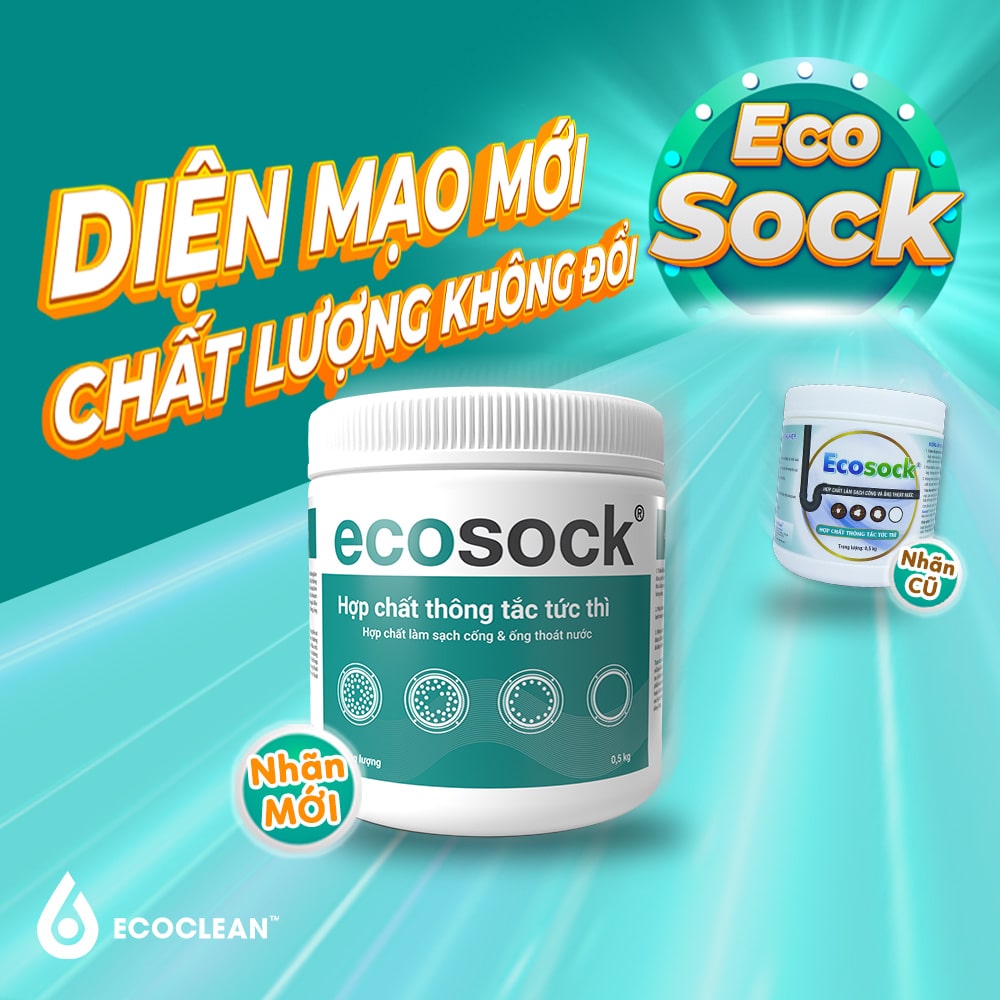 Hóa chất thông tắc đường ống tức thời EcoSock