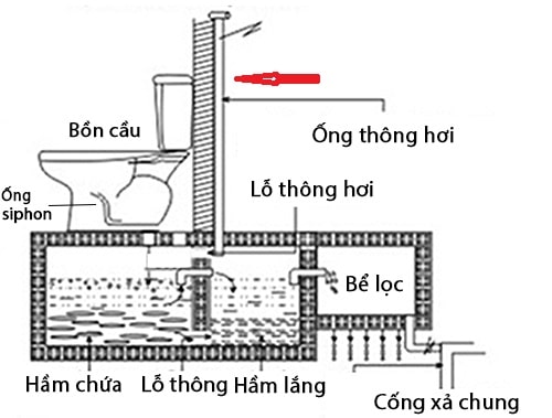 Đặt Ống Thông Hơi Khi Thi Công Bể Phốt