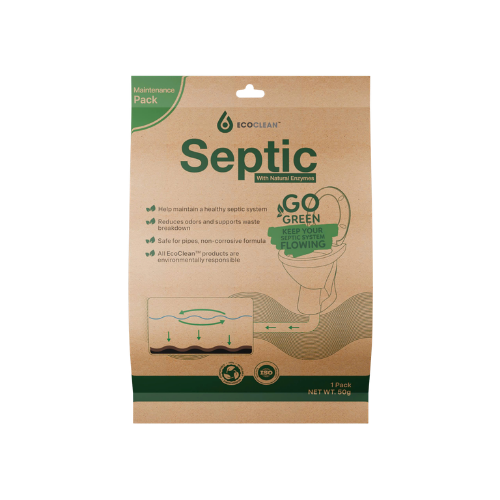 Men Vi Sinh Bể Phốt EcoClean Septic 50g – Khử Mùi Hôi, Ngừa Nghẹt Bồn Cầu