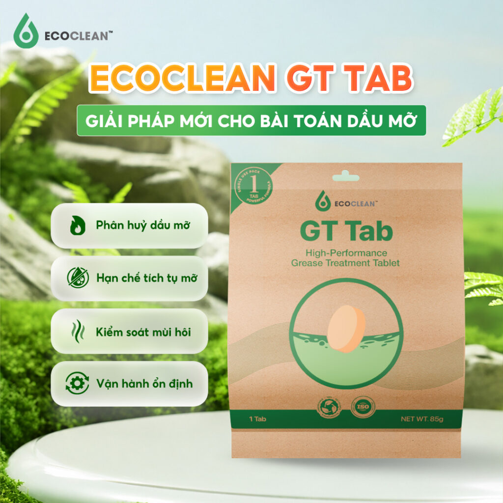 ECOCLEAN GT TAB – VIÊN NÉN VI SINH XỬ LÝ BỂ MỠ